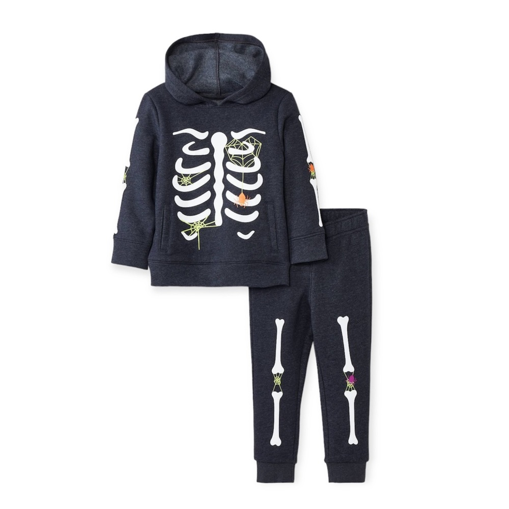 Cat & Jack Unisex Halloween Skelton Jogger Set